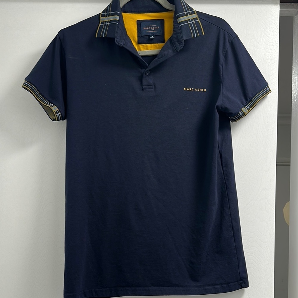 Marc Asher Navy Blue Men's Shirt size Small